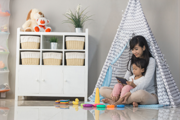 Organized kids room